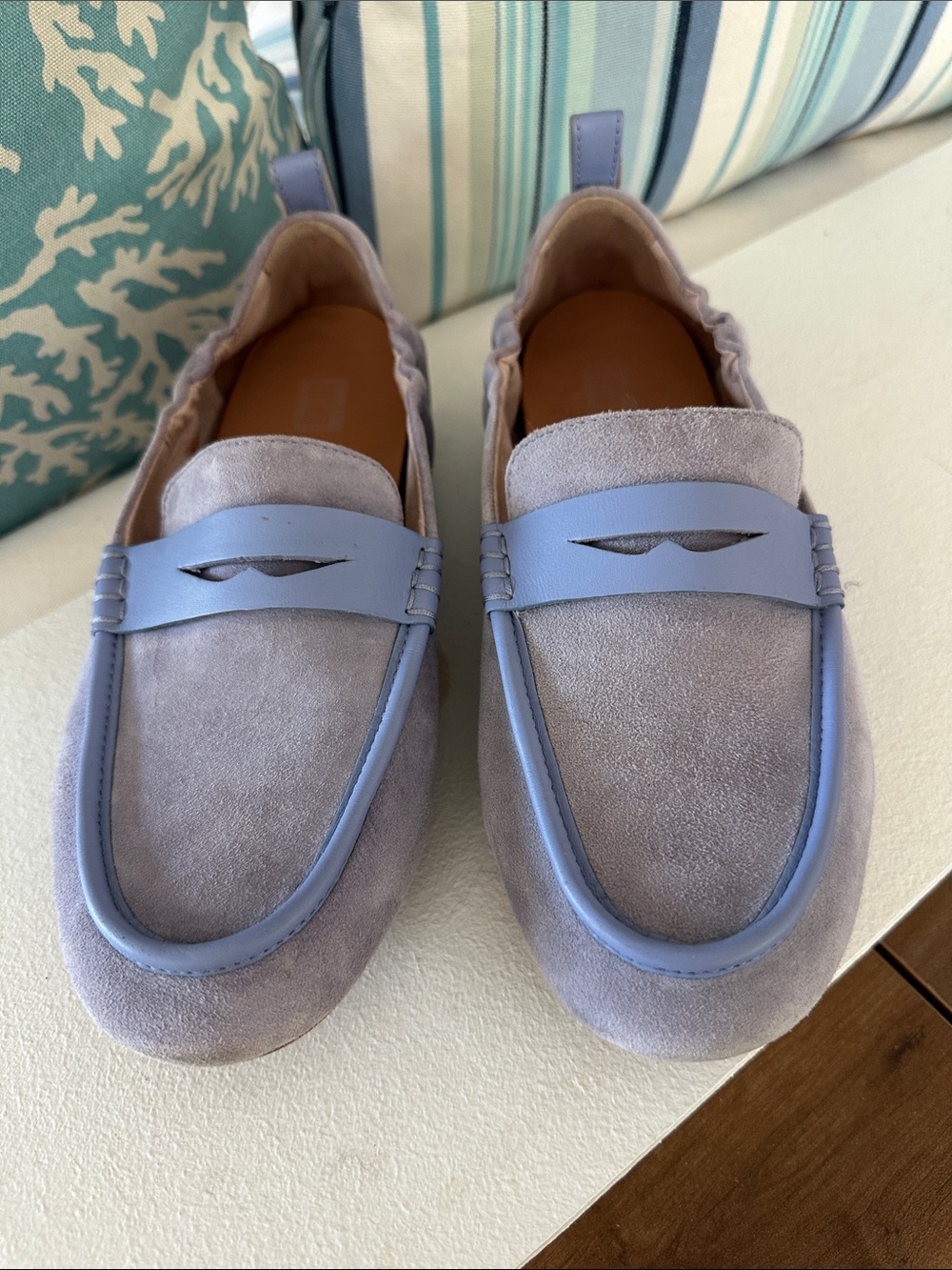 FitFlop Allegro suede loafers lilac Sz 7.5 GREAT USED CONDITION Worn 4 times